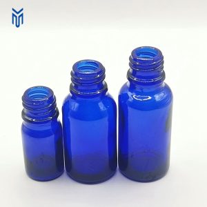 Wholesale empty 5ml 10ml 15ml 20ml 30ml 50ml 100ml blue serum bottle essential oil bottle glass dropper bottle