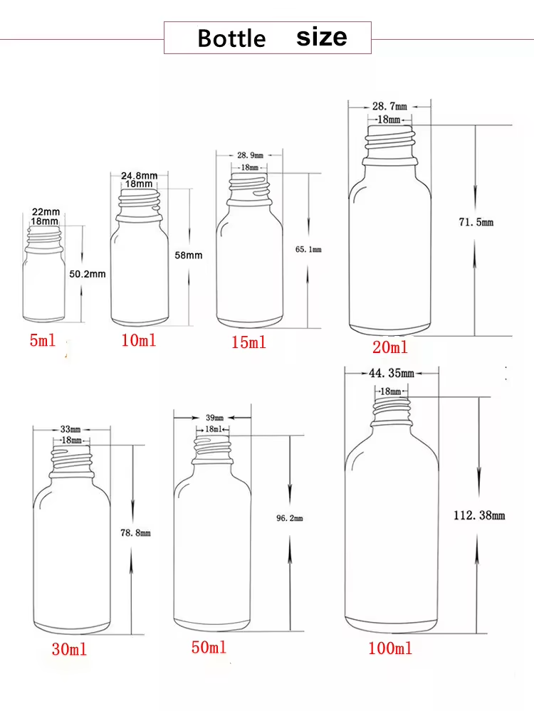 wholesale empty 5ml 10ml 15ml 20ml 30ml 50ml 100ml 200ml amber brown serum bottle essential oil bottle glass dropper bottle