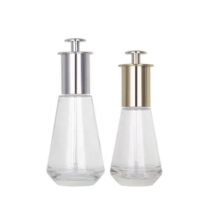 Luxury 30ml 60ml Skincare Serum Essential Oil Dropper Glass Bulb Bottle With Thumb Push Button Press Dropper