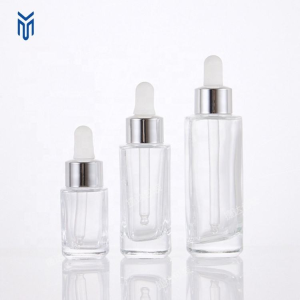40ml square thick glass dropper bottle