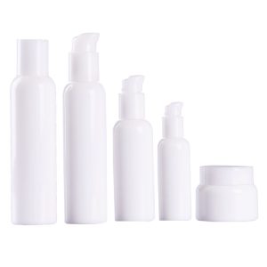 Luxury 30ml 50ml 100ml 120ml White Airless Pump Bottle White Porcelain Glass Lotion Bottle