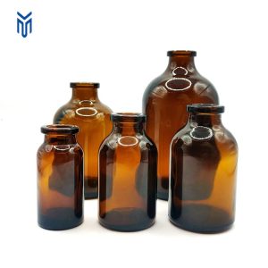 10ml 20ml 30ml 50ml 100ml Amber Pharmaceutical Packing Bottle Veterinary Medicine Bottle Molded Vials Medical Glass Injection Bottle