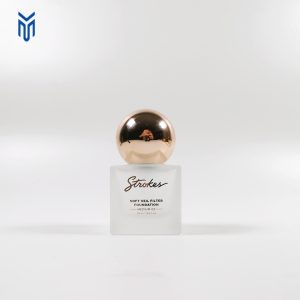 Luxury 30 ml Empty square Skin Care Lotion Pump Bottle Frosted Glass Foundation Bottles With Pump