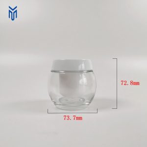Wholesale 50g Double Wall Face Cream Container Round Glass Cosmetic Jar Face Mask Jar