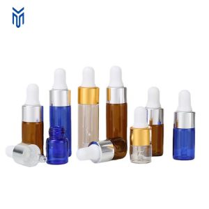 Wholesale 2ml 3ml 5ml sub-bottle blue glass vial essential oil serum vial mini glass dropper bottle