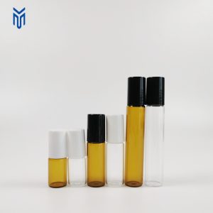 Wholesale 3ml 5ml 10ml Amber Transparent Mini Roll on Bottle Empty Essential Oil Bottle Roll on Perfume Packing