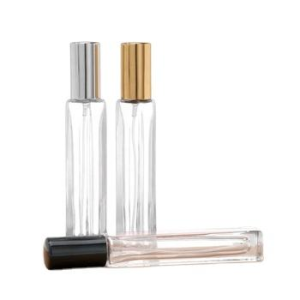 Wholesale 10ml 15ml Perfume Bottle Glass Sprayer Bottle square Glass Roll on Bottles for Essential Oil