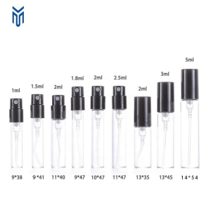 Empty 1ml 1.5ml 2ml 3ml 5ml Bayonet Type Small Perfume test Tube Spray Bottle Portable Mini Perfume Sample Packaging